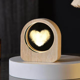 Load image into Gallery viewer, Crystal Ball Night Lamp with Wooden Frame, USB Powered System, 3D LED Sphere for Home and Office Décor - Gardino