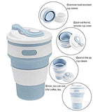 Load image into Gallery viewer, Collapsible Coffee Cups for Travel, Reusable Silicone Collapsible Cups with Lid for Camping Gardino