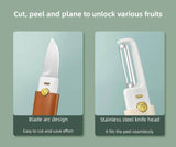 Load image into Gallery viewer, Vegetable Peeler 2 in 1 Stainless Steel Potato Peeler with Knife Fruit Knife Peeler, Vegetable Peeler Dual-Use Knife, Outdoor Kitchen Tools Camping Hiking Portable Peeling - Gardino