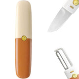 Load image into Gallery viewer, Vegetable Peeler 2 in 1 Stainless Steel Potato Peeler with Knife Fruit Knife Peeler, Vegetable Peeler Dual-Use Knife, Outdoor Kitchen Tools Camping Hiking Portable Peeling - Gardino