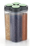 Load image into Gallery viewer, 4-in-1 Square Food Container for Cereal Storage, Multi-Color Gardino