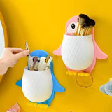 Load image into Gallery viewer, Wall Mounted Penguin Design Organizer, Multi-Function Holder for Toothpaste, Remote, Mobile, Pencil, and Bathroom Essentials Gardino