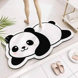 Load image into Gallery viewer, Gardino Cute Panda Cartoon Water Absorbing Bath Mat, Super Absorbent Anti-Slip Mat for Bathroom, Home, Kitchen, 60 x 40 cm (Panda) - Gardino