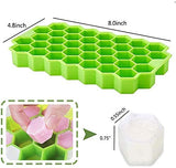 Load image into Gallery viewer, Silicone Honeycomb Ice Cube Tray, 37 Cavity Reusable Mould for Freezer and Baking Gardino