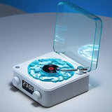 Load image into Gallery viewer, GARDINO Retro-style Wireless waves vinyl Bluetooth Speaker for Sea White Noise with Bedroom Clock &amp; Ambience Light, A Great Gift Suited for Computer Desktop Gardino