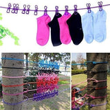 Load image into Gallery viewer, Elastic Clothes Drying Rope with Clips, Non-Slip Clothesline for Indoor and Outdoor Use (Pack of 2) Gardino
