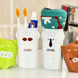 Load image into Gallery viewer, Portable Cartoon Animal Toothbrush Holder - Travel &amp; Bathroom Storage (Pack of 2) Gardino