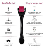 Load image into Gallery viewer, GARDINO Derma roller For Hair And Beard Regrowth 540 Micro 0.5mm Titanium Alloy Needles Reduces Hair Fall &amp; Stimulates Hair Follicles, Safe and Effective Easy to use Gardino