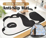 Load image into Gallery viewer, Gardino Cute Panda Cartoon Water Absorbing Bath Mat, Super Absorbent Anti-Slip Mat for Bathroom, Home, Kitchen, 60 x 40 cm (Panda) - Gardino