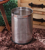 Load image into Gallery viewer, Stainless Steel 202 Perforated Design Open Top Dustbin - 25L | 10Inch (H) x 7 Inch (W)  Silver Trash Can with Anti-skid Base | For Bathroom, Bedroom, Kitchen &amp; Toilet or Commercial Use Gardino