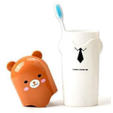 Load image into Gallery viewer, Portable Cartoon Animal Toothbrush Holder - Travel &amp; Bathroom Storage (Pack of 2) Gardino
