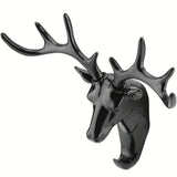 Load image into Gallery viewer, 1 PCS Deer Head Hanging Hook, Self-Adhesive Wall Hook for Bags, Keys, and More | Rustic Wildlife-Inspired Decorative Holder (Black) Gardino