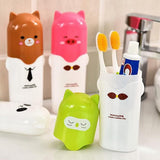 Load image into Gallery viewer, Portable Cartoon Animal Toothbrush Holder - Travel &amp; Bathroom Storage (Pack of 2) Gardino