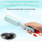 Load image into Gallery viewer, Self Cleaning Hair Brush Hairbrushes for Women Easy Clean Hair Brush, Massage Comb with Retractable Bristles One-pull Clean Anti Static Hair Brush Tools for All Hair Types (Pack Of 2) Gardino