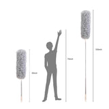 Load image into Gallery viewer, Microfiber Feather Duster Extendable Fan Cleaning Duster with 100 inches Expandable Pole Handle Washable Duster for High Ceiling Fans, Window Blinds, Furniture (Grey) - Gardino