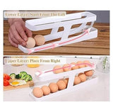 Load image into Gallery viewer, 2-Tier Rolling Egg Dispenser | Space-Saving &amp; Durable Polypropylene Egg Storage | Holds 12-14 Eggs with Gravity-Fed Design Gardino
