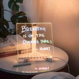 Load image into Gallery viewer, LED Acrylic Writing Board Table Lamp with Pen – 3D Light-Up Message Board for Kids, Gifts &amp; Home Office Decor - Gardino