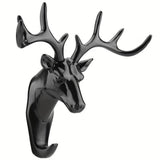 Load image into Gallery viewer, 1 PCS Deer Head Hanging Hook, Self-Adhesive Wall Hook for Bags, Keys, and More | Rustic Wildlife-Inspired Decorative Holder (Black) Gardino