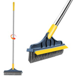 Load image into Gallery viewer, 2-in-1 Bathroom Cleaning Brush with Floor Scrubber &amp; Wiper 120 Rotating Head Long Handle Perfect for Cleaning Hard Floors - Gardino