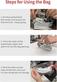Load image into Gallery viewer, 10 PCS Reusable Aluminum Food Storage Bags | Stand-Up Foil Zip Lock Pouches | Leakproof &amp; Resealable Fresh-Keeping Bags for Vegetables, Fruits, Snacks &amp; Meat