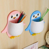 Load image into Gallery viewer, Wall Mounted Penguin Design Organizer, Multi-Function Holder for Toothpaste, Remote, Mobile, Pencil, and Bathroom Essentials Gardino