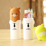 Load image into Gallery viewer, Portable Cartoon Animal Toothbrush Holder - Travel &amp; Bathroom Storage (Pack of 2) Gardino