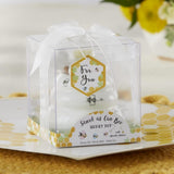 Load image into Gallery viewer, Gardino Sweet as Can Bee Ceramic Mini Honey Pot with Wooden Honey Dipper (3.4 oz) Honey Jar, Bee Decor, White/Yellow Gardino