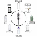 Load image into Gallery viewer, Bottle Cleaning Brush with Silicone Long Handle for Baby Bottles, Water Bottles, Containers, and Glasses Gardino
