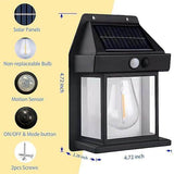 Load image into Gallery viewer, Solar Wall Lights Outdoor, Wireless Outdoor Solar Lamp Fixture, Solar Wall Lantern with 3 Modes &amp; Motion Sensor, Waterproof Exterior Lighting (Home Lamp 1 PCS ) - Gardino
