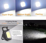 Load image into Gallery viewer, LED COB Key Chain Flashlights | Small Water Resistant, USB Rechargeable, Portable Mini Light with Folding Bracket | for Walking, Camping &amp; Car Repairing Square - Gardino