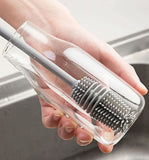 Load image into Gallery viewer, Bottle Cleaning Brush with Silicone Long Handle for Baby Bottles, Water Bottles, Containers, and Glasses Gardino