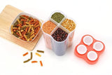 Load image into Gallery viewer, 4-in-1 Square Food Container for Cereal Storage, Multi-Color Gardino