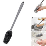 Load image into Gallery viewer, Bottle Cleaning Brush with Silicone Long Handle for Baby Bottles, Water Bottles, Containers, and Glasses Gardino