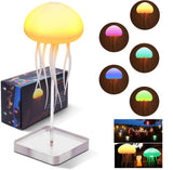 Load image into Gallery viewer, Jellyfish LED Night Light – 7-Color Changing Baby Room Lamp | Hanging + Base | Aesthetic Ocean-Themed Decor &amp; Gift - Gardino