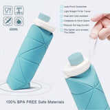 Load image into Gallery viewer, Foldable Silicone Water Bottle – Leakproof BPA Free Portable Collapsible Water Bottle for Travel, Gym, Office &amp; Outdoor Use