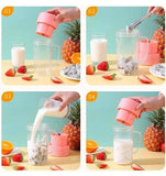 Load image into Gallery viewer, Gardino Juicer Mixer, straw-type juicing cup 4 Blade Smoothie Maker &amp; Portable Electric USB Juice Maker, Rechargeable Bottle &amp; Portable Fruit Blender Maker Protein Shaker - Gardino