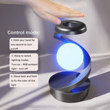 Load image into Gallery viewer, Spiral Rotating RGB Desk Lamp | 360° Visual Ball Moon Lamp | Rechargeable Multicolor LED Night Light for Bedroom, Office &amp; Home Décor