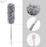 Load image into Gallery viewer, Microfiber Feather Duster Extendable Fan Cleaning Duster with 100 inches Expandable Pole Handle Washable Duster for High Ceiling Fans, Window Blinds, Furniture (Grey) - Gardino