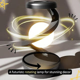 Load image into Gallery viewer, Spiral Rotating RGB Desk Lamp | 360° Visual Ball Moon Lamp | Rechargeable Multicolor LED Night Light for Bedroom, Office &amp; Home Décor