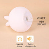 Load image into Gallery viewer, Cute Big Face Rabbit Silicone Beside Night Light For Kids, Color Changing Lamp Toddlers, Portable And Usb Rechargeable Gardino