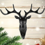 Load image into Gallery viewer, 1 PCS Deer Head Hanging Hook, Self-Adhesive Wall Hook for Bags, Keys, and More | Rustic Wildlife-Inspired Decorative Holder (Black) Gardino