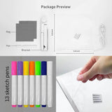 Load image into Gallery viewer, LED Acrylic Writing Board Table Lamp with Pen – 3D Light-Up Message Board for Kids, Gifts &amp; Home Office Decor - Gardino