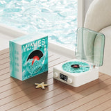 Load image into Gallery viewer, GARDINO Retro-style Wireless waves vinyl Bluetooth Speaker for Sea White Noise with Bedroom Clock &amp; Ambience Light, A Great Gift Suited for Computer Desktop Gardino