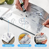Load image into Gallery viewer, 10 PCS Reusable Aluminum Food Storage Bags | Stand-Up Foil Zip Lock Pouches | Leakproof &amp; Resealable Fresh-Keeping Bags for Vegetables, Fruits, Snacks &amp; Meat