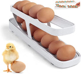 Load image into Gallery viewer, 2-Tier Rolling Egg Dispenser | Space-Saving &amp; Durable Polypropylene Egg Storage | Holds 12-14 Eggs with Gravity-Fed Design Gardino