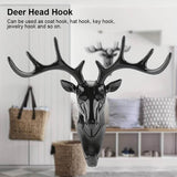 Load image into Gallery viewer, 1 PCS Deer Head Hanging Hook, Self-Adhesive Wall Hook for Bags, Keys, and More | Rustic Wildlife-Inspired Decorative Holder (Black) - Gardino