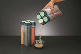 Load image into Gallery viewer, 4-in-1 Square Food Container for Cereal Storage, Multi-Color Gardino