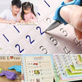 Load image into Gallery viewer, Sank Magic Practice Copybook (4 BOOKS+10 REFILL+1Pen+1Grip) Number Tracing Book for Preschoolers with Pen, Magic Calligraphy Copybook Set Practical Reusable Writing Tool Simple Hand Lettering Gardino