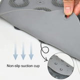 Load image into Gallery viewer, Anti-Skid Bathroom Shower Mat | Non-Slip Foot Pad with Suction Cups &amp; Drain Holes | Soft Silicone Foot Massager Scrubber (Round) Gardino