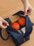Load image into Gallery viewer, Gardino Insulated Travel Lunch/Tiffin/Storage Bag for Office, College &amp; School (Blue) (Cotton) - Gardino
